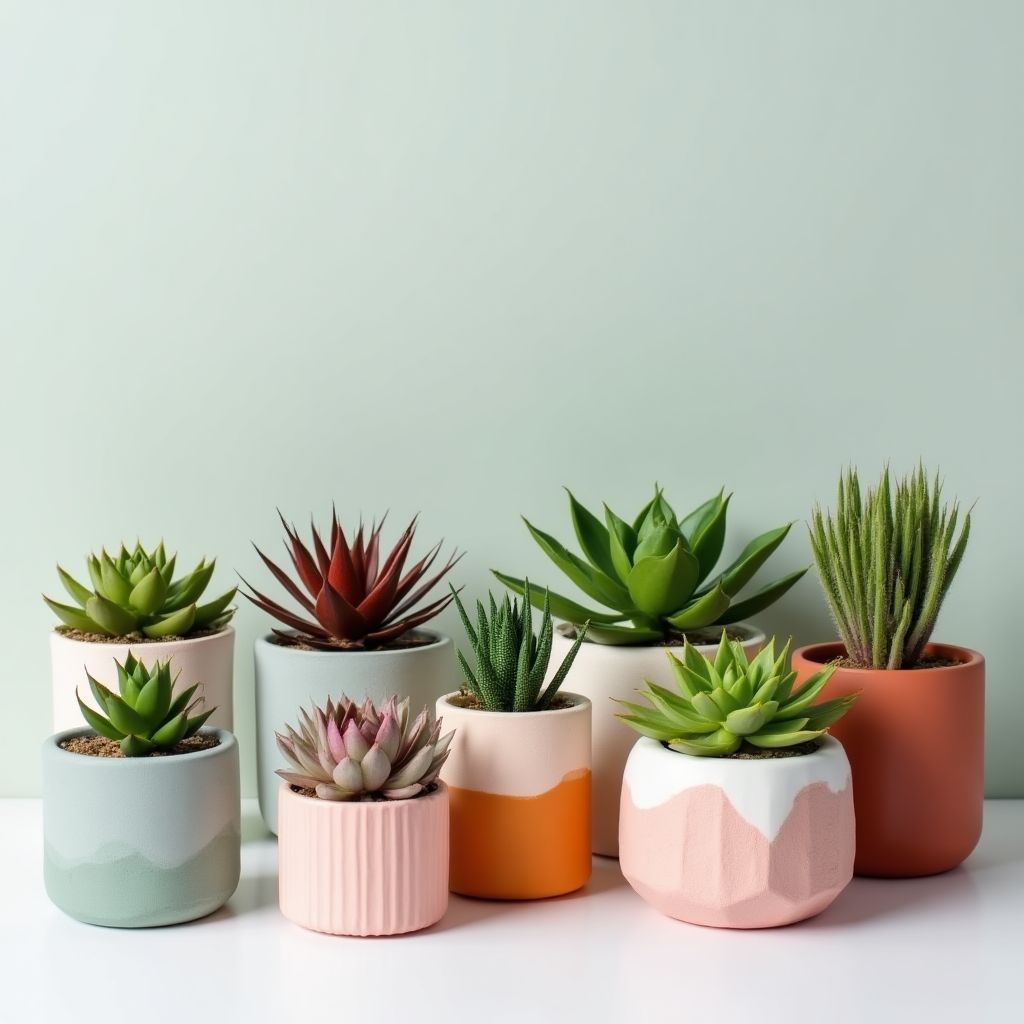 Collection de succulentes